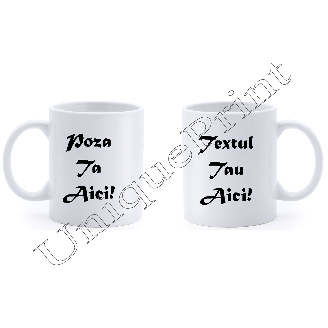 Cani albe simple personalizate