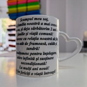 Cana personalizata toarta in inima