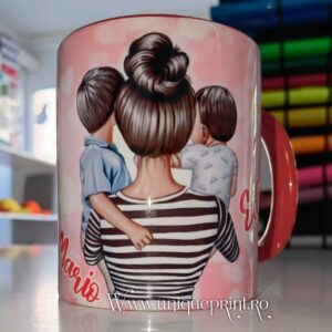 cana personalizata mama si doi baieti