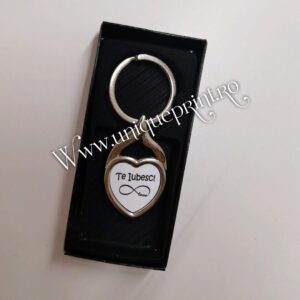 breloc metalic inima personalizat